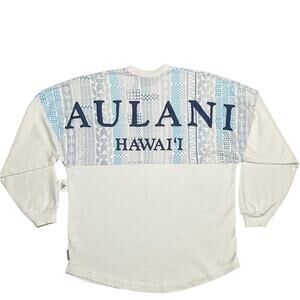 Disney Aulani Spirit Jersey Long Sleeve White Blue Size Small NWT